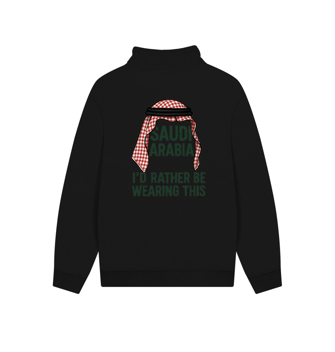 Black Printed Sweater Back