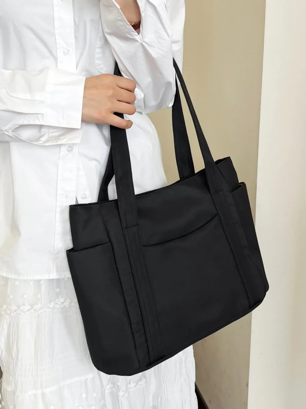 Oxford Cloth Tote Bag with Zipper - Premium from Trendsi - Just $19.05! Shop now at Craftklart.store