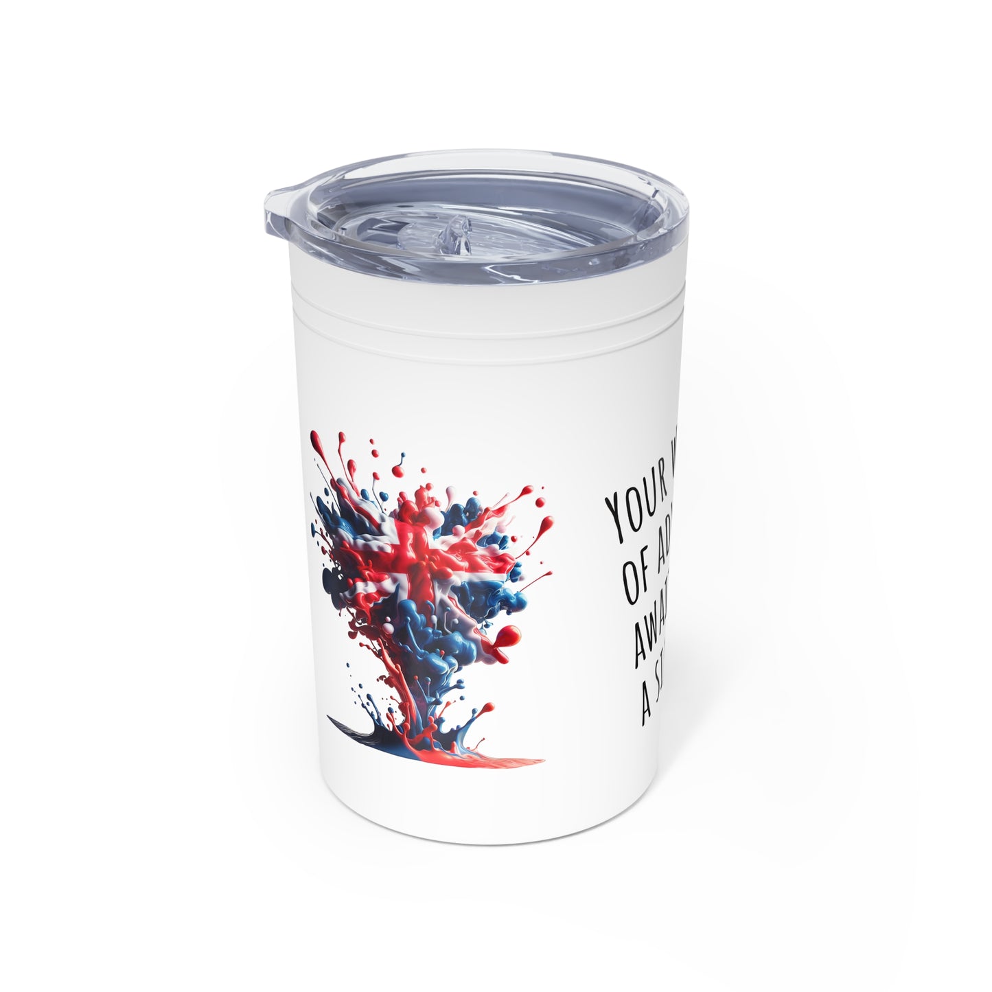 Adventure Awaits Vacuum Insulated Tumbler - 11oz, Travel Mug with Inspirational Quote - Premium Mug from Printify - Just $22.08! Shop now at Craftklart.store