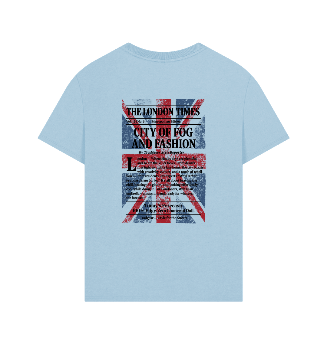 Milky Blue Printed T-shirt Back