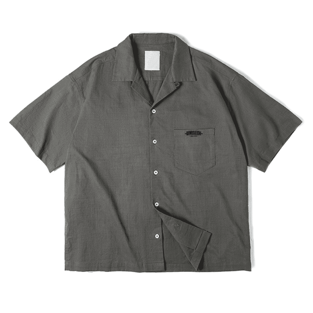 Urban Fashion & Streetwear Cuban Collar Short-Sleeve Shirt, lightweight fabric, front view showing vibrant pattern and relaxed fit.