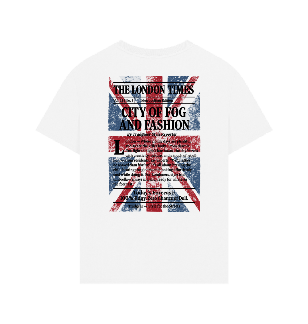 White Printed T-shirt Back