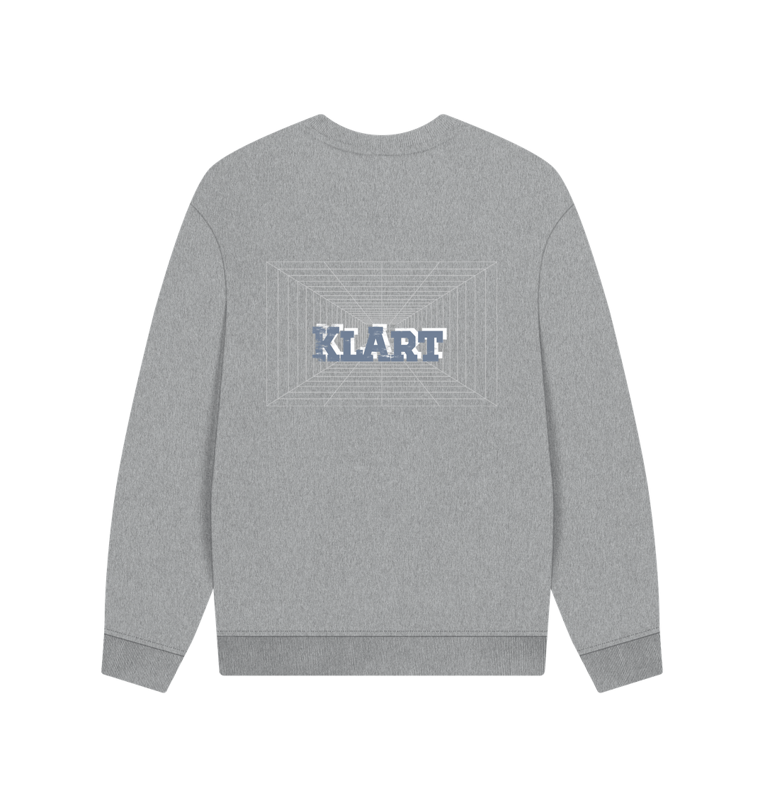 Athletic Grey Printed Sweater Back