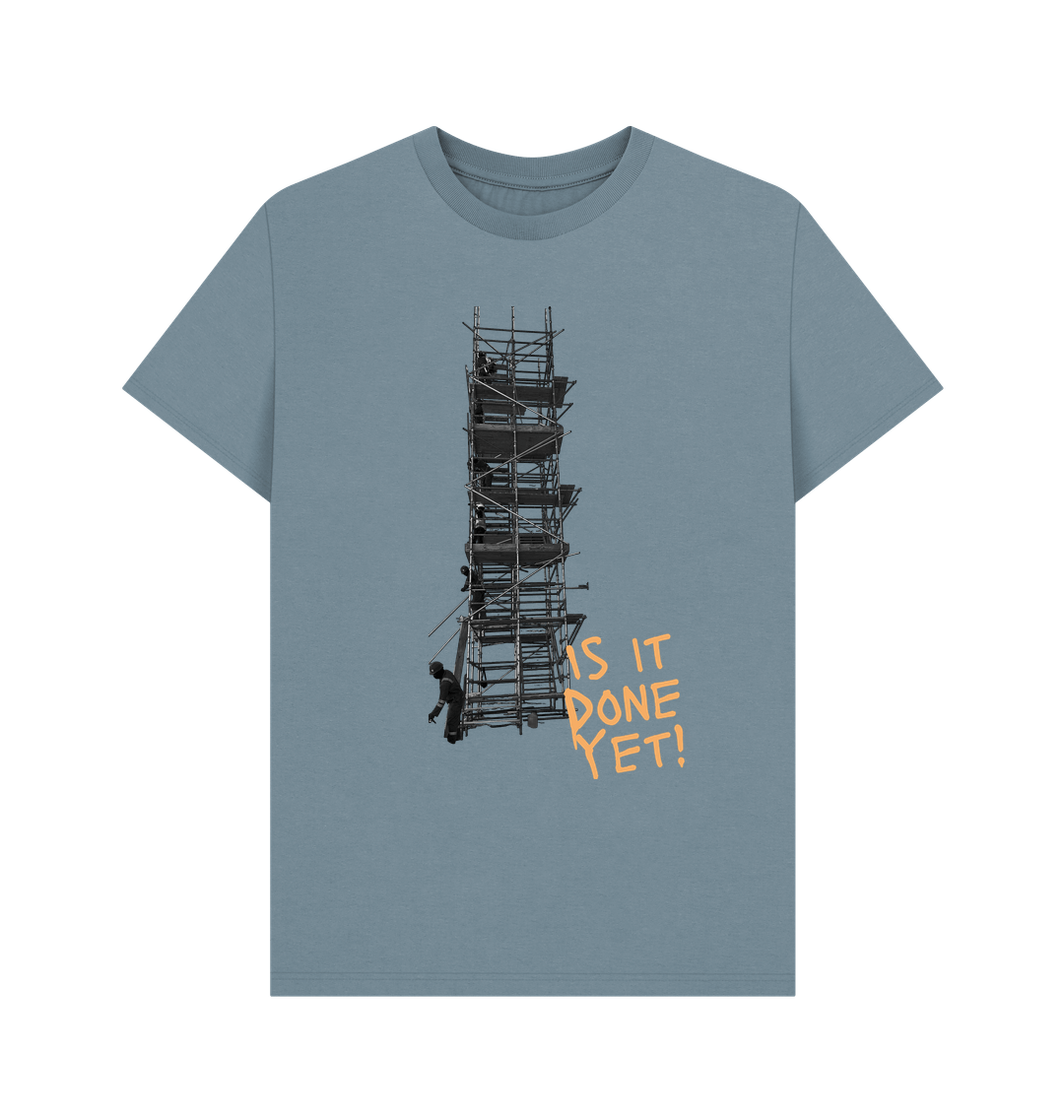 Stone Blue Printed T-shirt Front