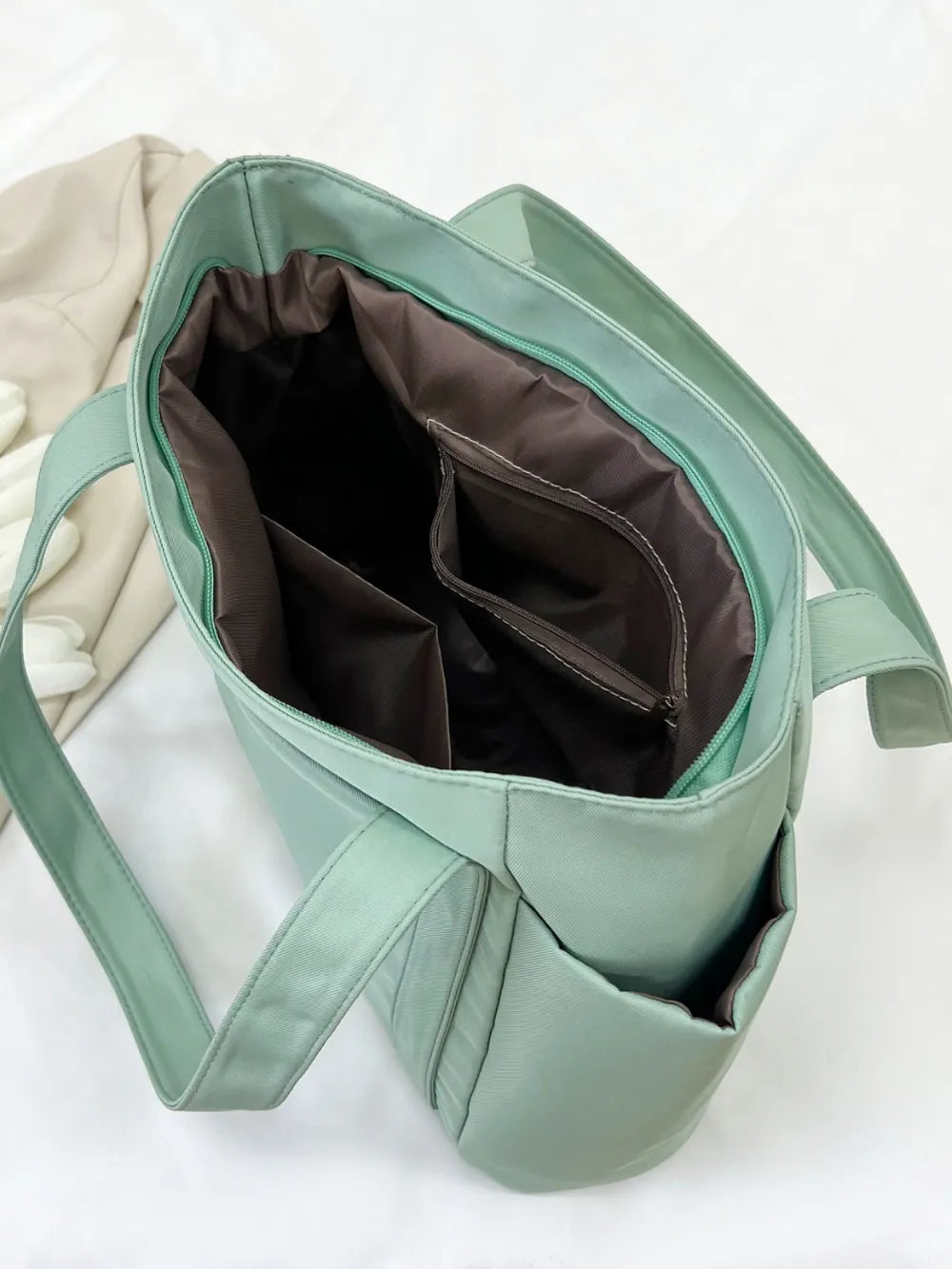 Oxford Cloth Tote Bag with Zipper - Premium from Trendsi - Just $19.05! Shop now at Craftklart.store
