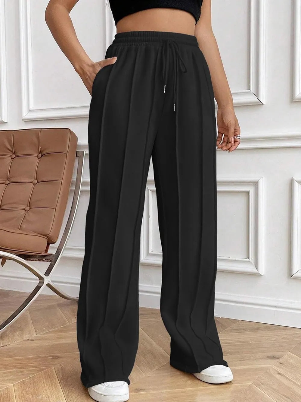 Drawstring Elastic Waist Pants with Pockets - Premium Pants from Trendsi - Just $26.74! Shop now at Craftklart.store