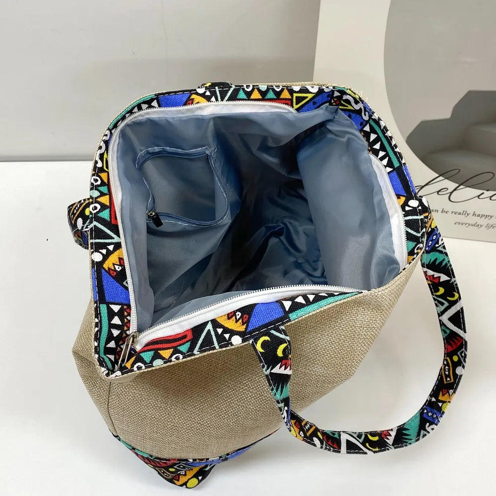 Geometric Medium Tote Bag - Premium from Trendsi - Just $9.18! Shop now at Craftklart.store