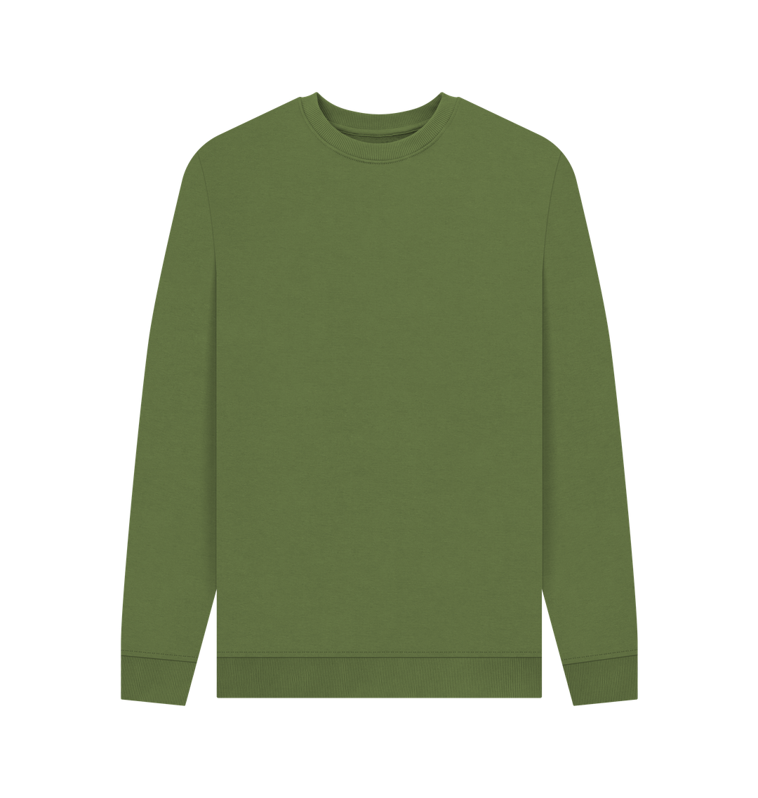 Khaki Printed Sweater Front