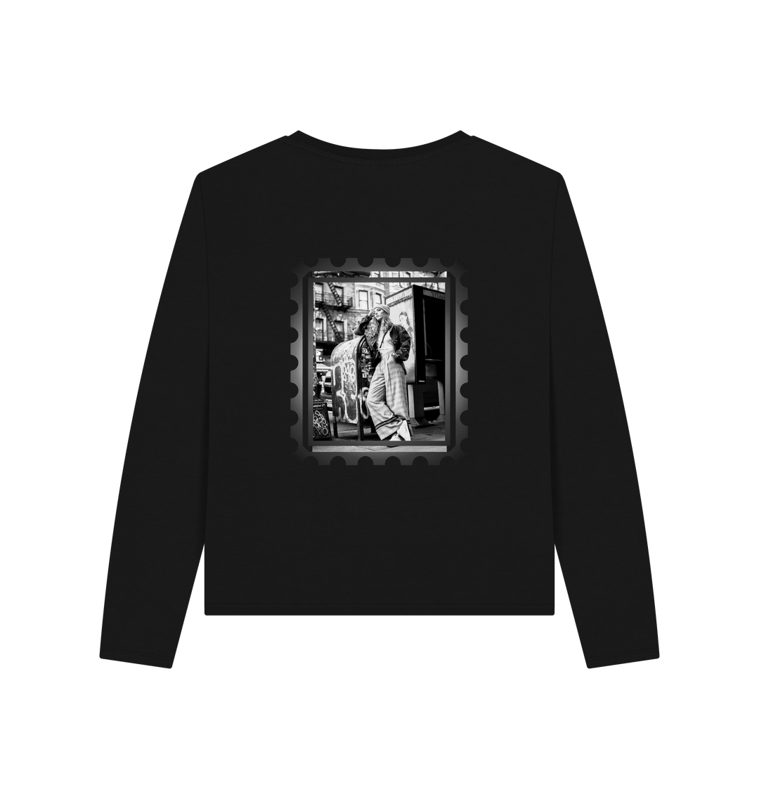 Black Printed T-shirt Back