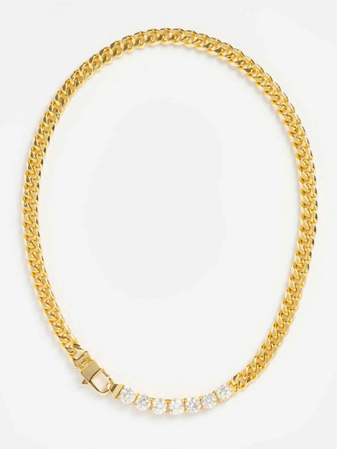 18K Gold-Plated Zircon Necklace and Bracelet Jewelry Set - Premium Necklace from Trendsi - Just $17.84! Shop now at Craftklart.store