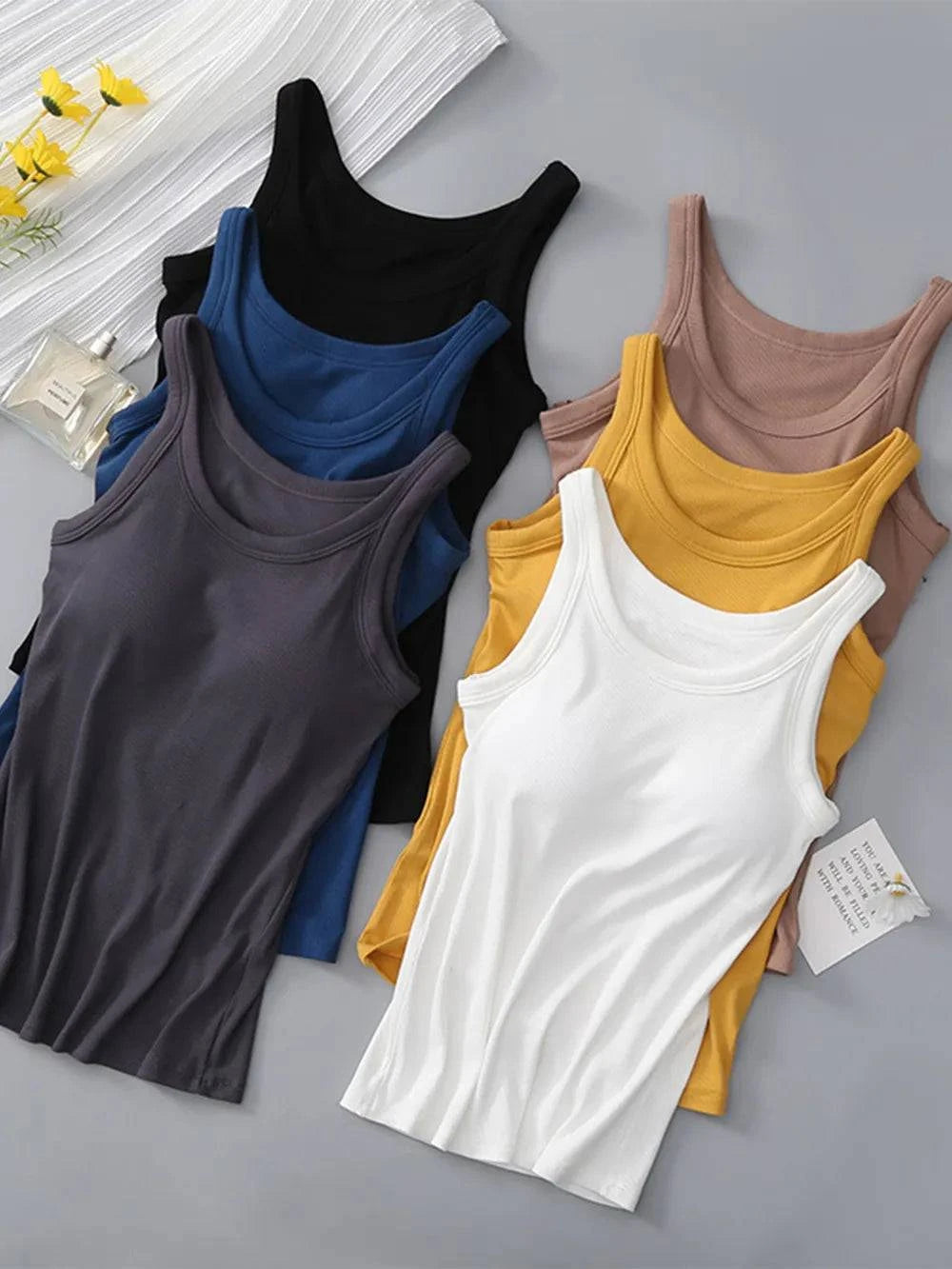 Round Neck Tank With Bra | Minimalist Streetwear | Craftklart