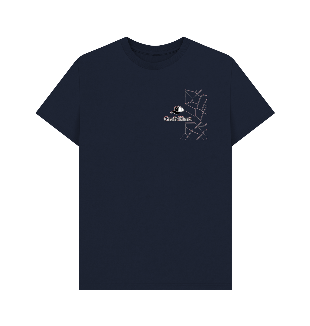 Navy Blue Printed T-shirt Front