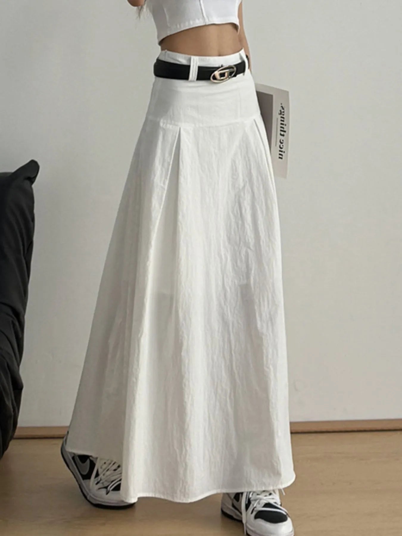 High Waist A-Line Maxi Skirt - Premium Skirt from Trendsi - Just $40.80! Shop now at Craftklart.store