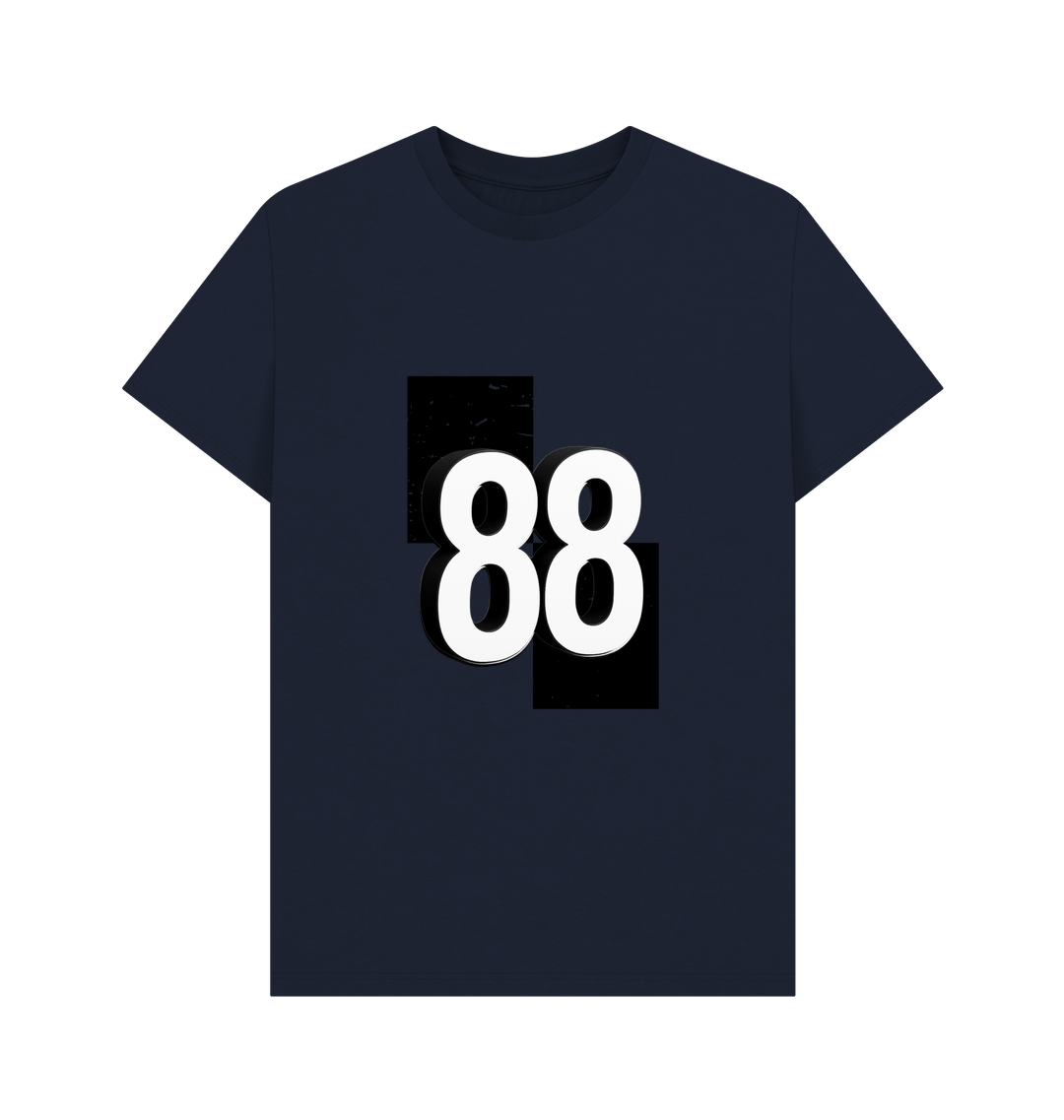 Navy Blue Printed T-shirt Front