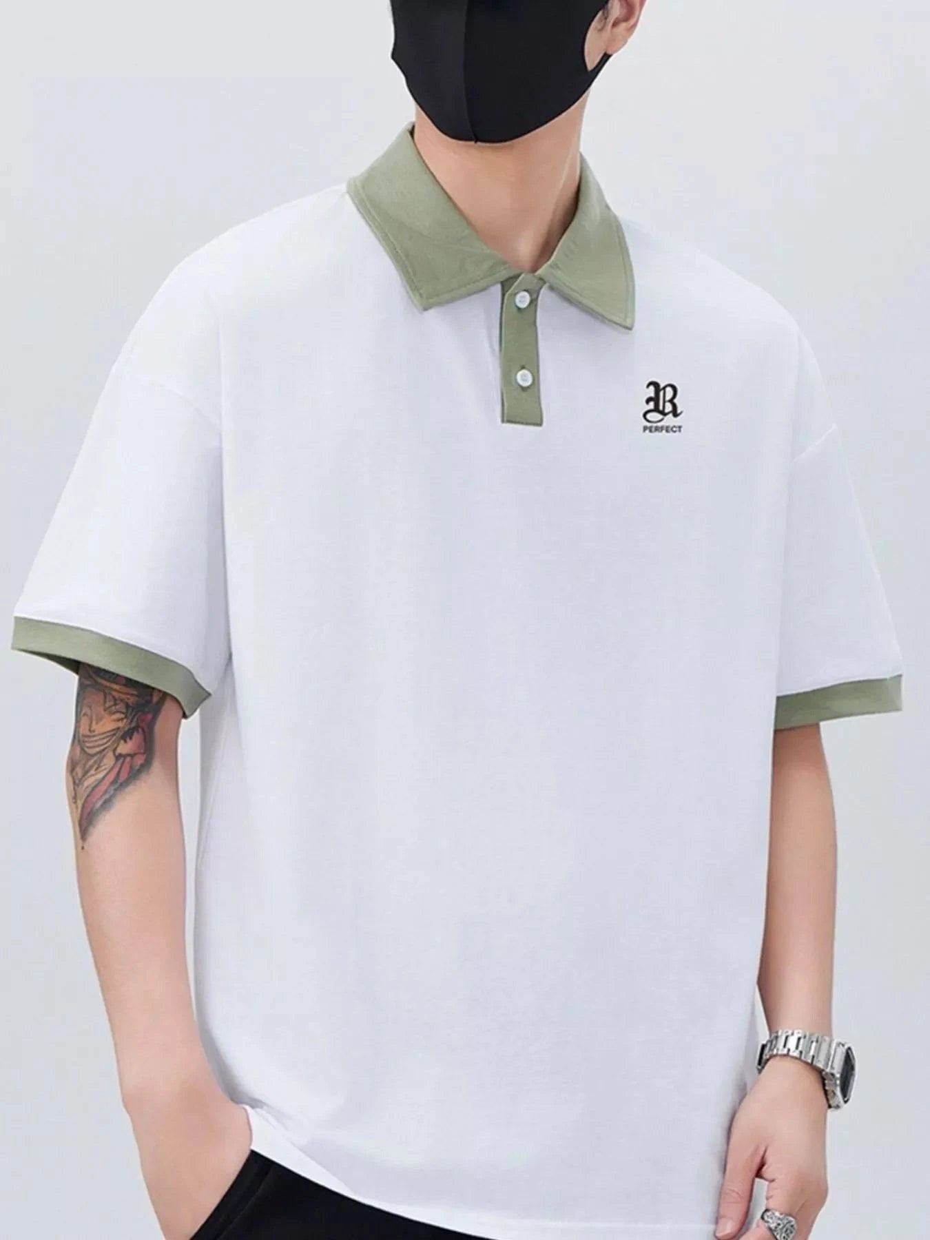 Men's Plus Size Button Detail Short Sleeve Polo | Minimalist Streetwear | Craftklart