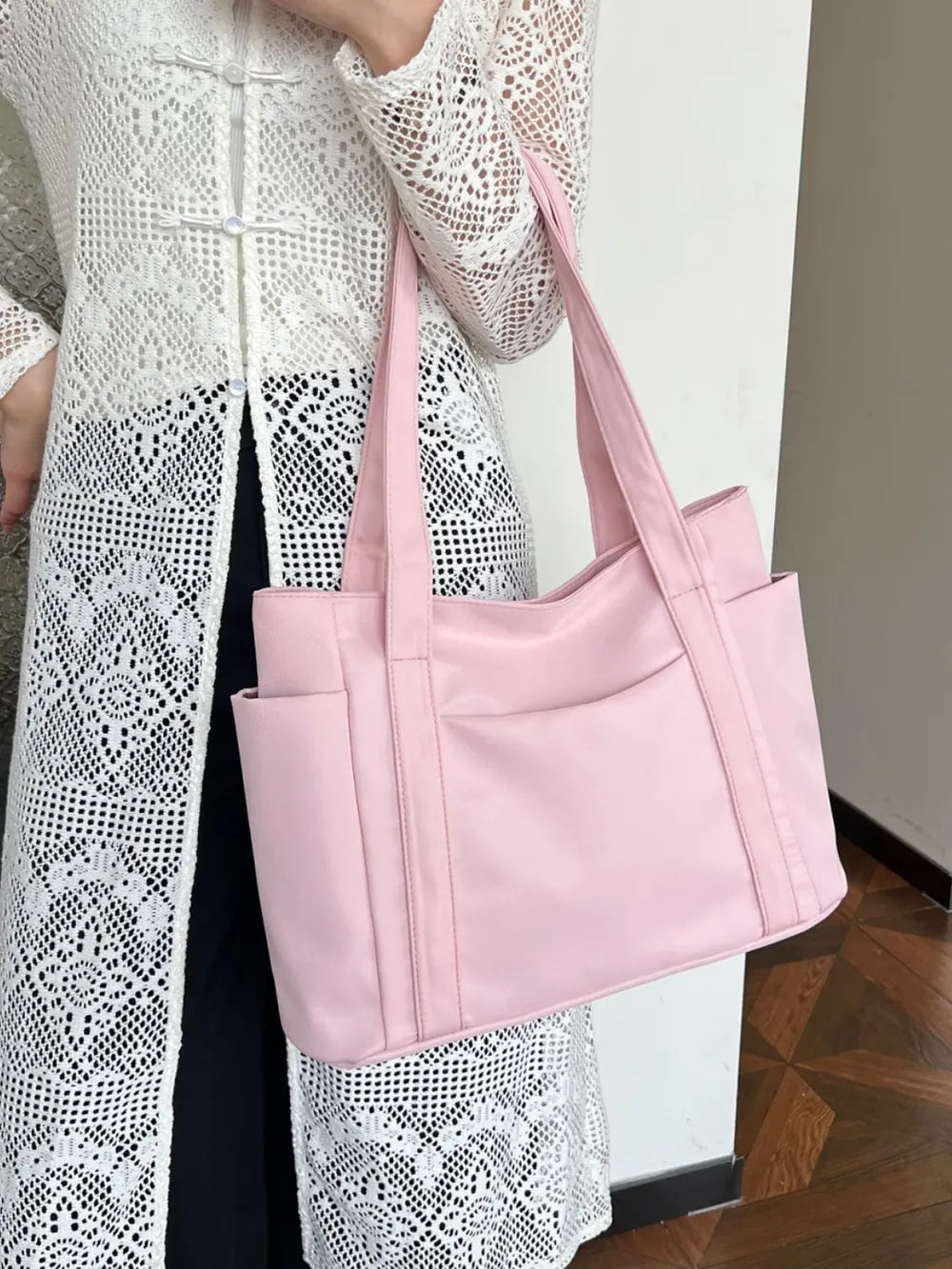 Oxford Cloth Tote Bag with Zipper - Premium  from Trendsi - Just $19.05! Shop now at Craftklart.store