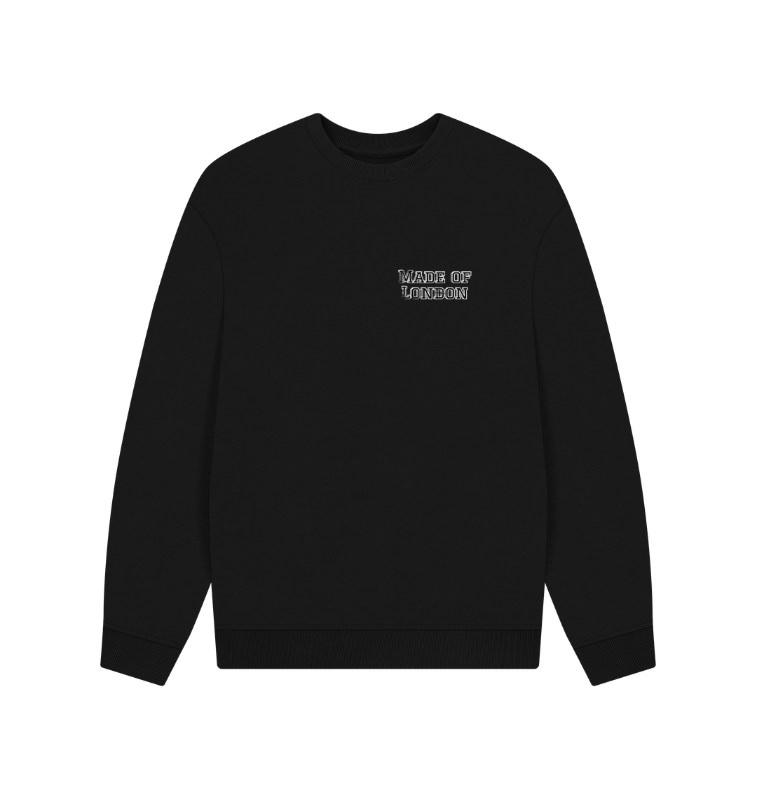 Black Printed Sweater Front