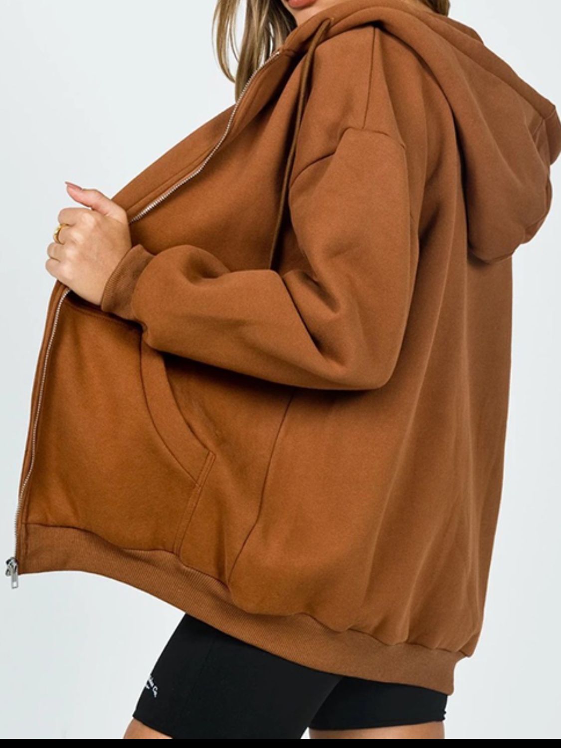 Women's Sumer Zip-Up Drawstring Hoodie - Premium Hoodie from Trendsi - Just $26.53! Shop now at Craftklart.store