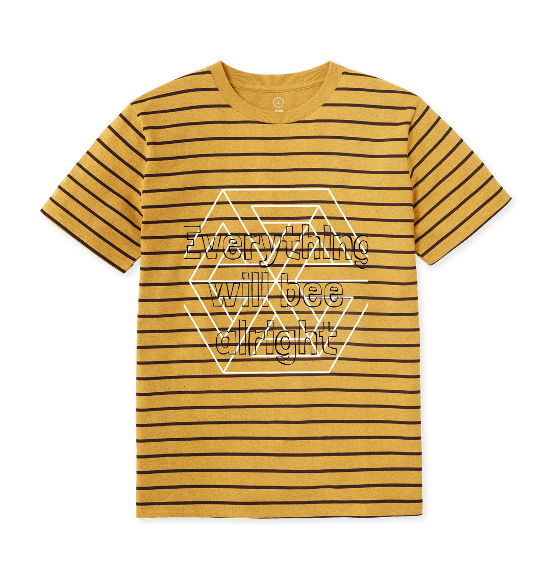 Sunflower Yellow Stripes Printed T-shirt Front