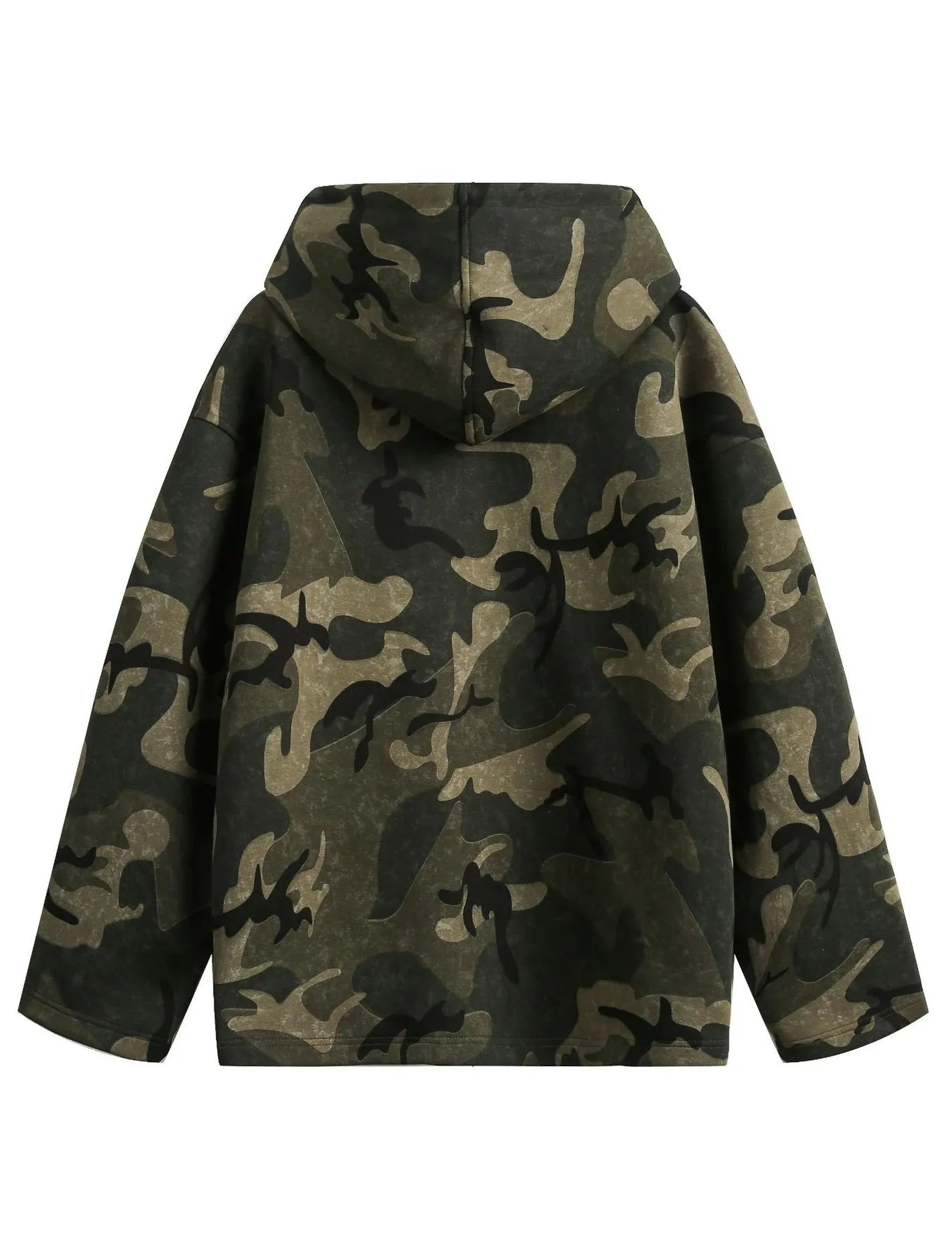 Men's Oversized Camouflage Heart Hoodie - Premium Hoodie from Trendsi - Just $77.48! Shop now at Craftklart.store