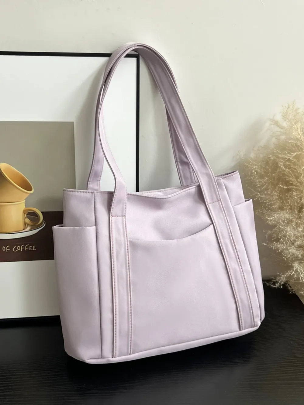 Oxford Cloth Tote Bag with Zipper - Premium  from Trendsi - Just $19.05! Shop now at Craftklart.store