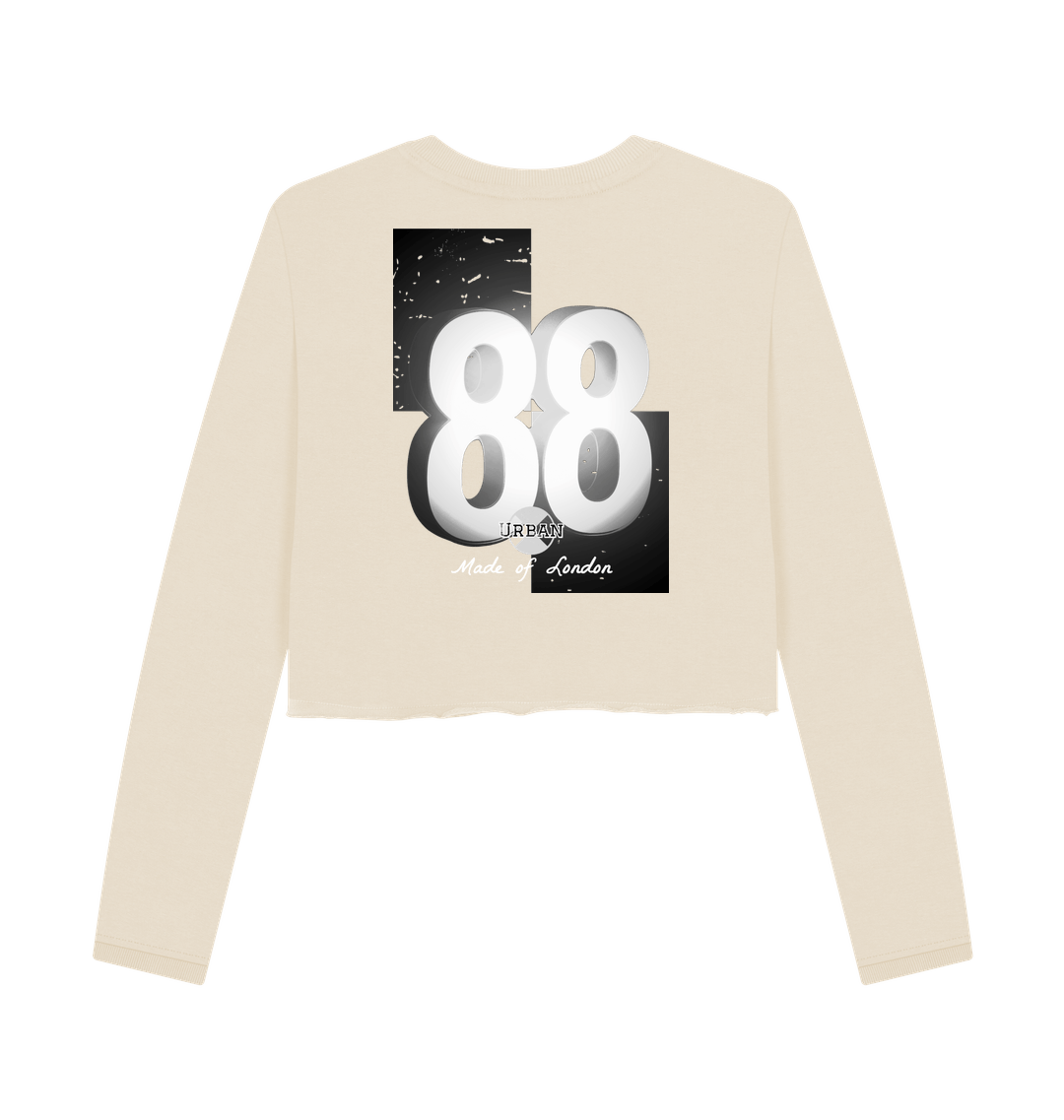 Ladies Active 88 Cropped Cotton Sweater | Minimalist Streetwear | Craftklart