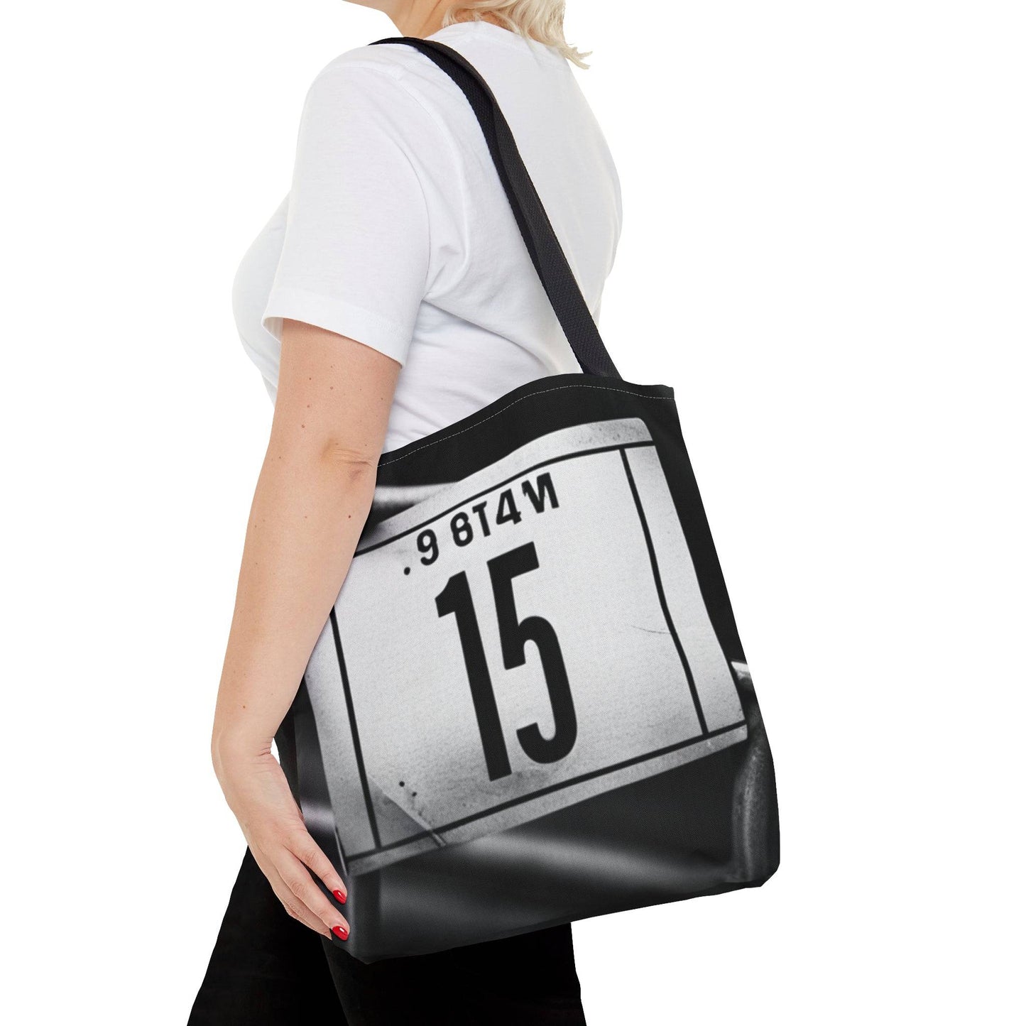 Colorful Wanted tote bag by Craftklart.store with artistic print, made of durable fabric, perfect for everyday use.