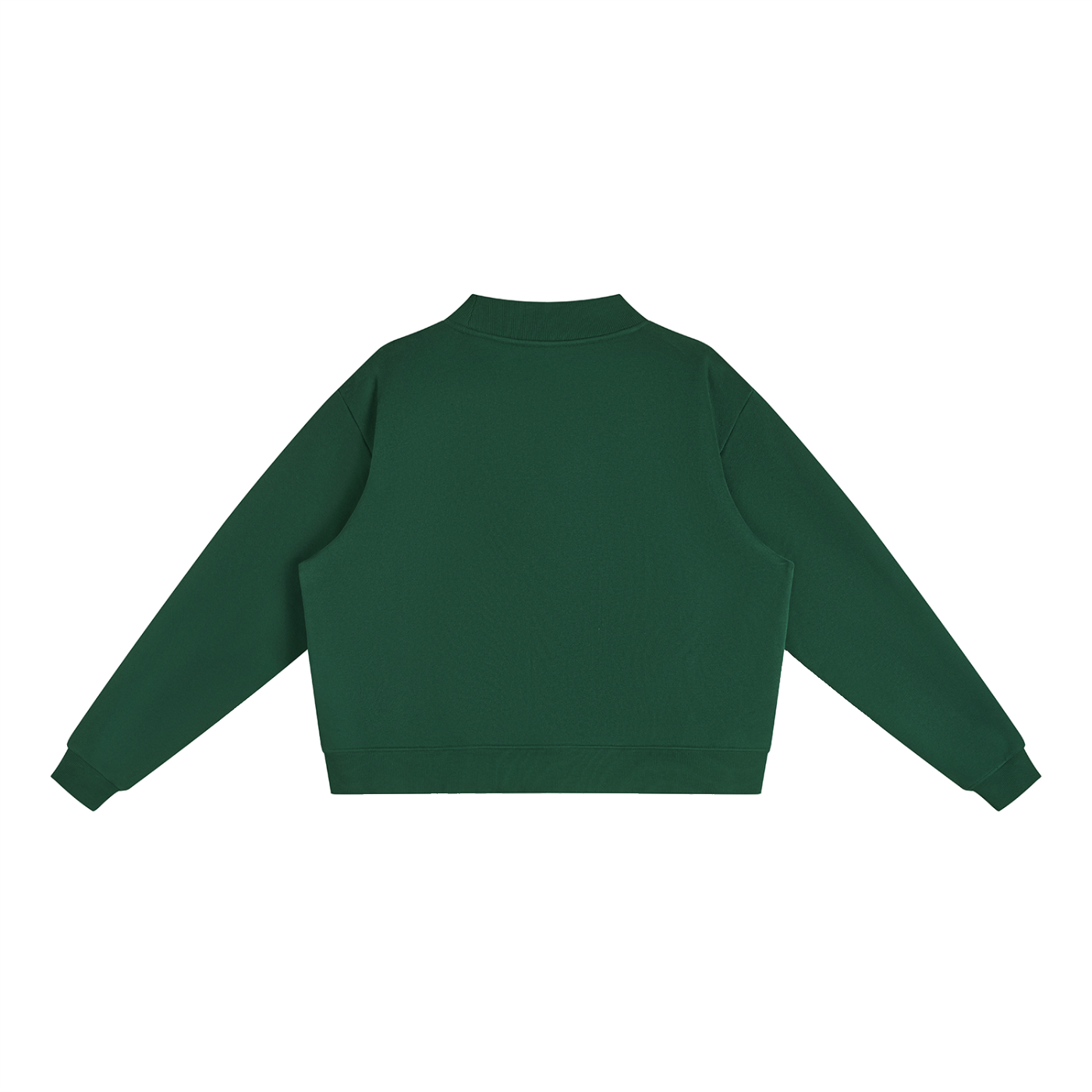 Oversized Mock-Neck Crop Sweatshirt