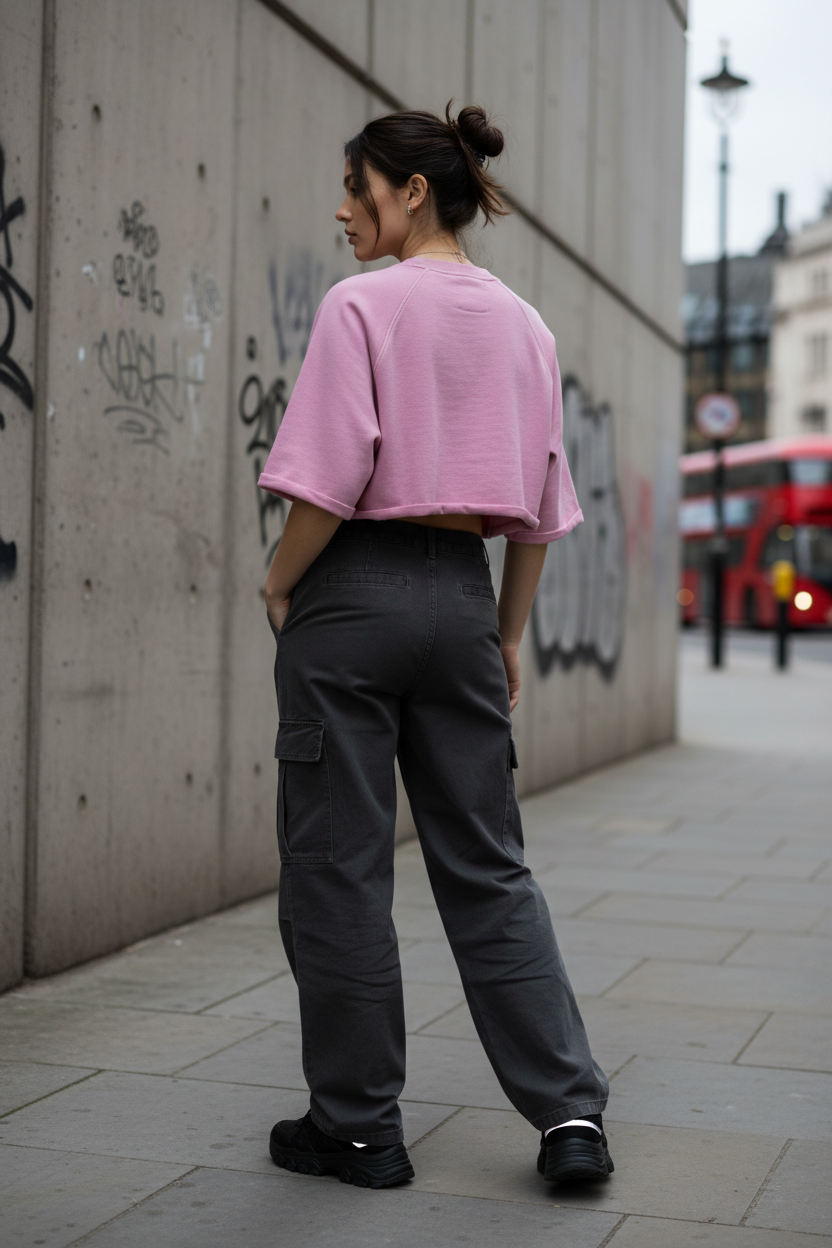ODMPOD boxy drop shoulder short sleeve T-shirt in a casual fit, shown in a neutral color with a relaxed style.
