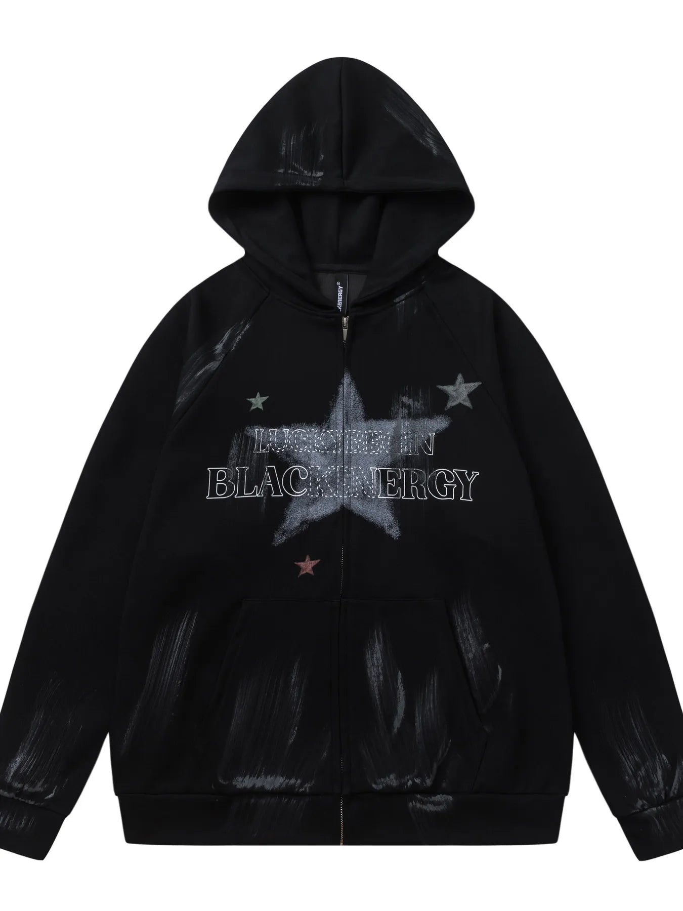 Men's Vintage Star Zip-Up Hoodie - Premium Hoodie from Trendsi - Just $90.92! Shop now at Craftklart.store