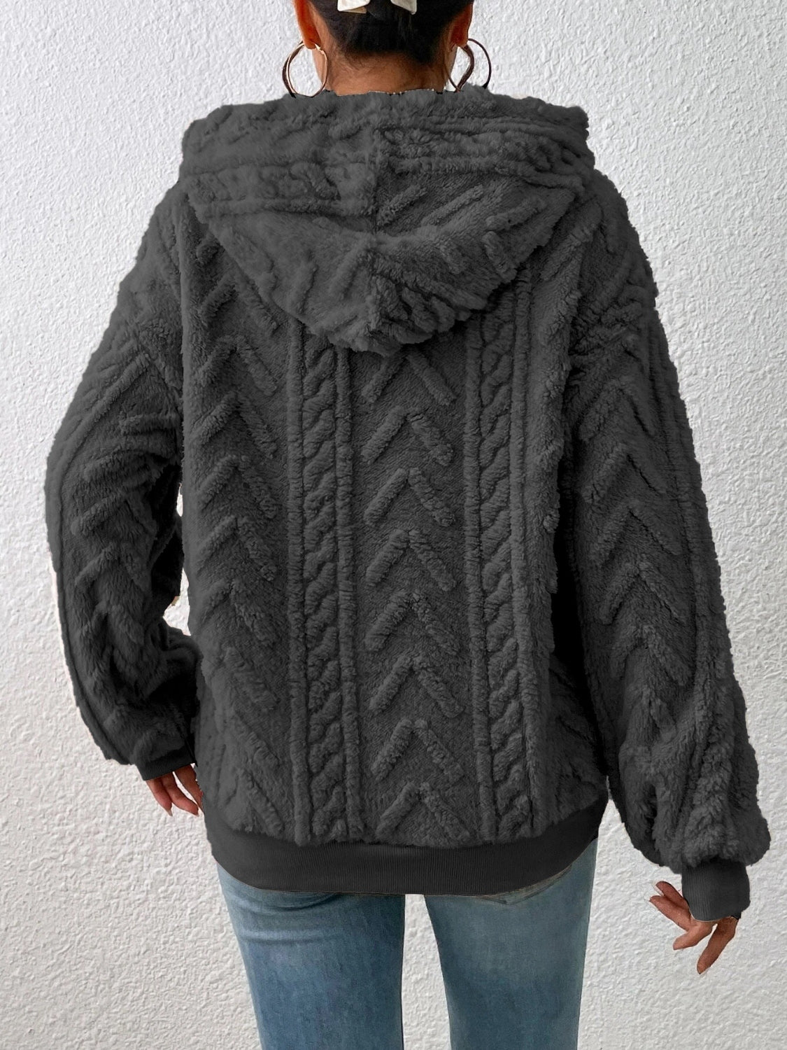 Drawstring Long Sleeve Hoodie - Premium Hoodies from Trendsi - Just $28.74! Shop now at Craftklart.store