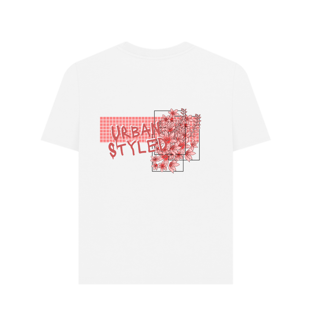 White Printed T-shirt Back