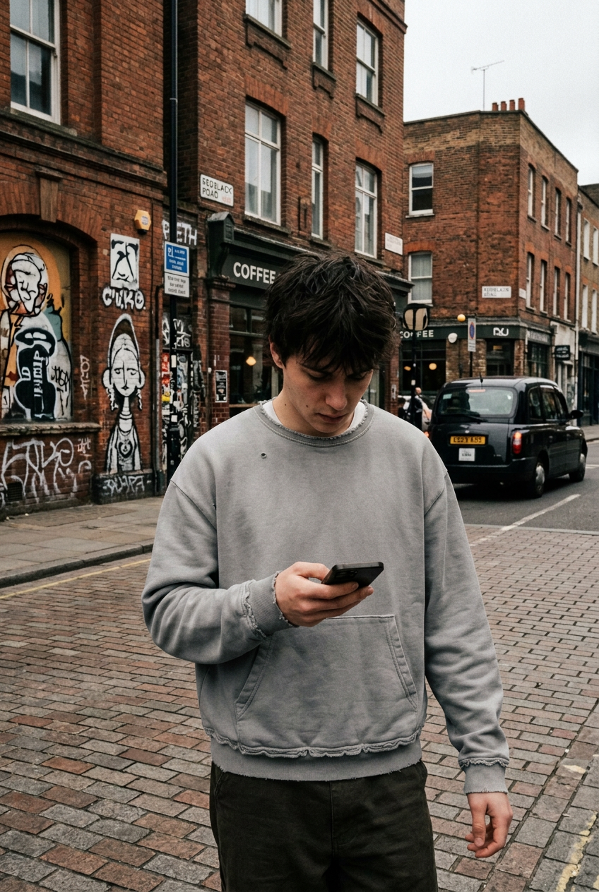 Worn Form Raw-Edge Sweatshirt