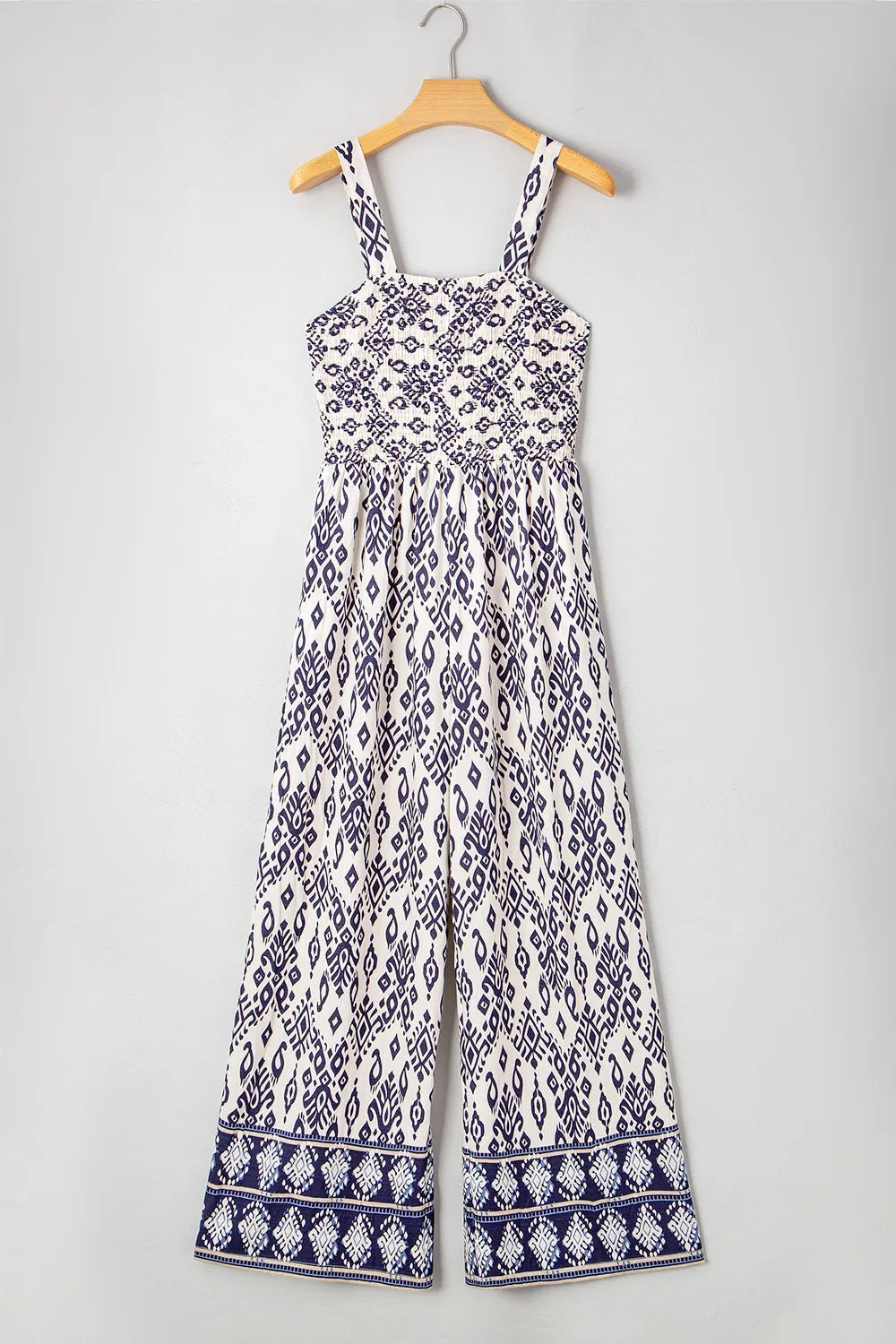Bohemian Print Wide Leg Jumpsuit - Premium Jumpsuit from Trendsi - Just $36.37! Shop now at Craftklart.store