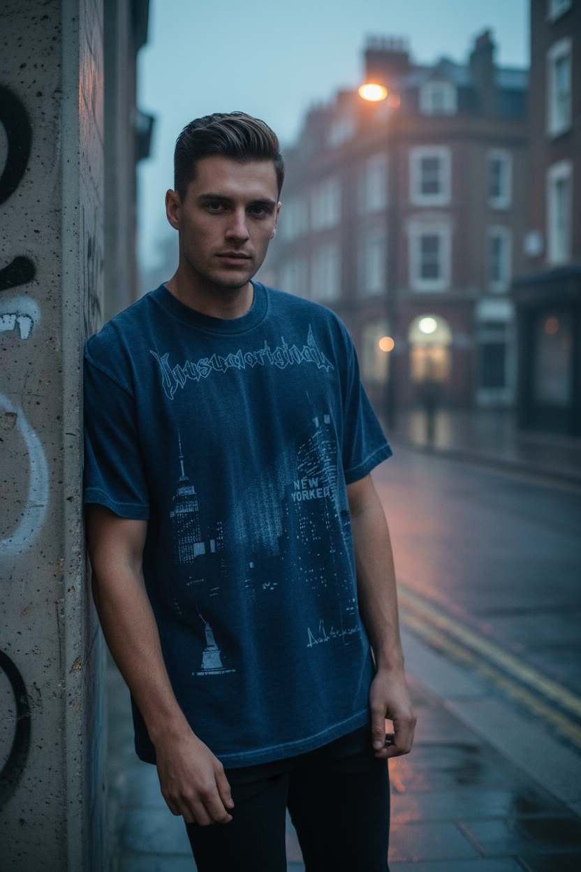 Craftklart Distressed Graphic Tee — Washed American Retro