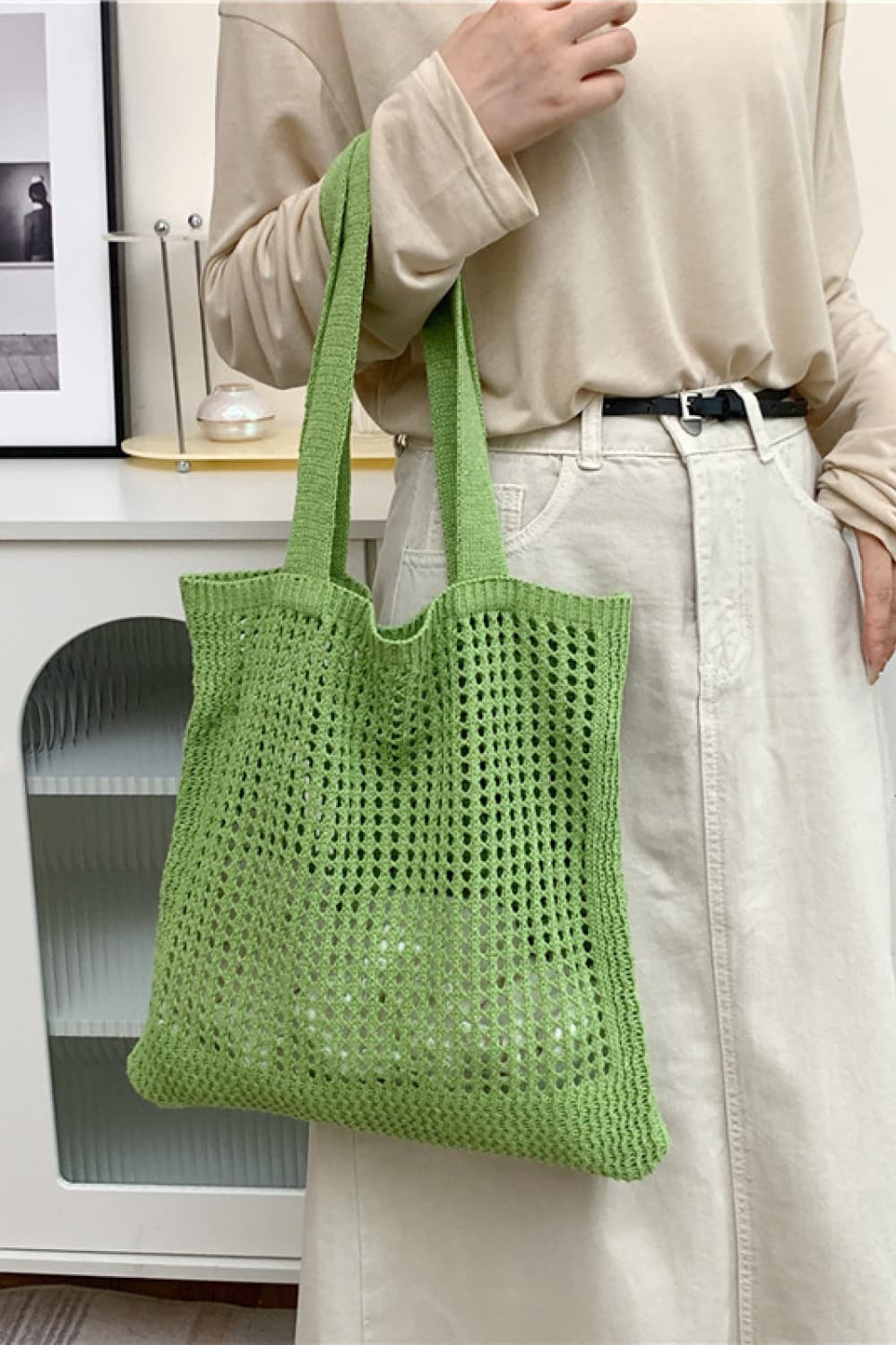Openwork Tote Bag - Premium Tote Bags from Trendsi - Just $16.78! Shop now at Craftklart.store