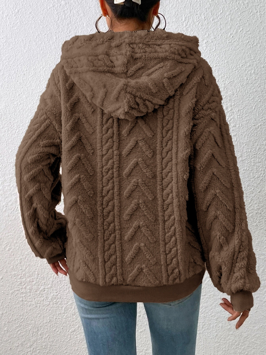 Drawstring Long Sleeve Hoodie - Premium Hoodies from Trendsi - Just $28.74! Shop now at Craftklart.store