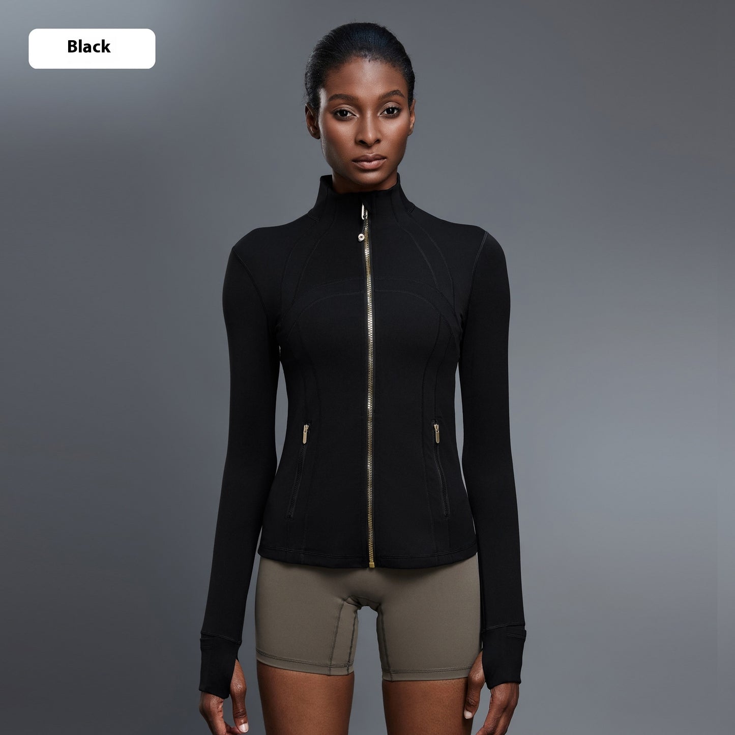 Windproof Stand Collar Yoga Clothes Running Sports Fitness Jacket - Craftklart.store