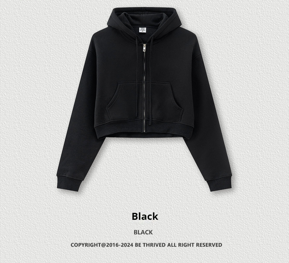 Retro Solid Color Hooded Sweater Zipper Jacket Loose Short - Craftklart.store
