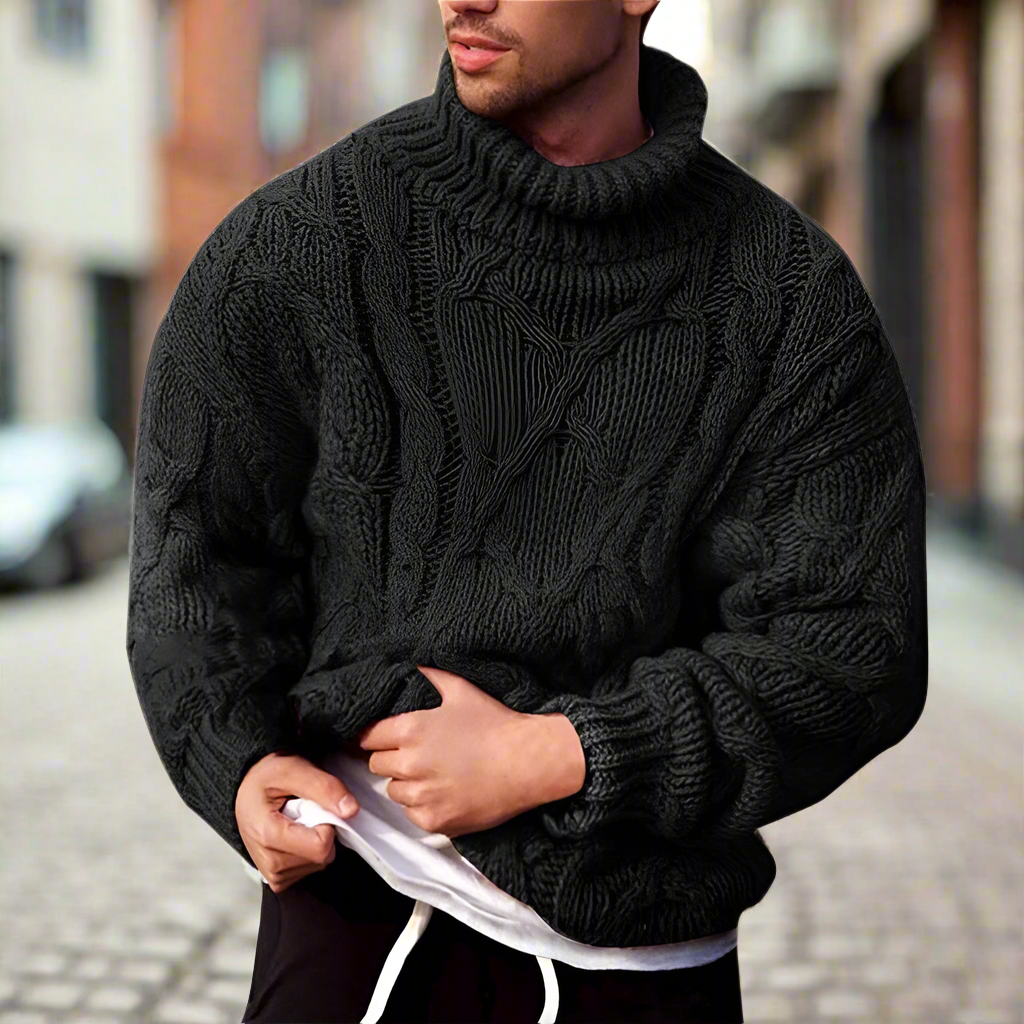 Urban Artic Oversize Braided Knitted Sweater