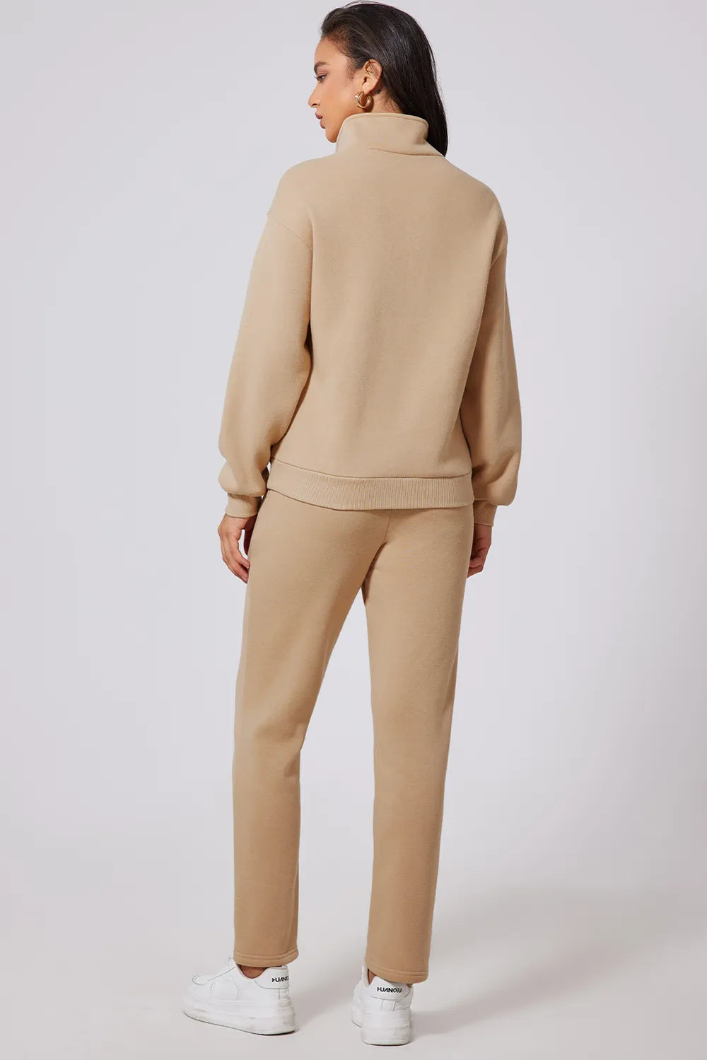 Half Snap Turtleneck Top and Pants Active Set - Premium Activewear from Trendsi - Just $47.48! Shop now at Craftklart.store