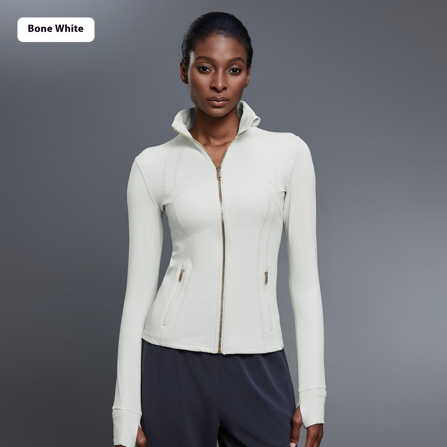 Windproof Stand Collar Yoga Clothes Running Sports Fitness Jacket - Craftklart.store