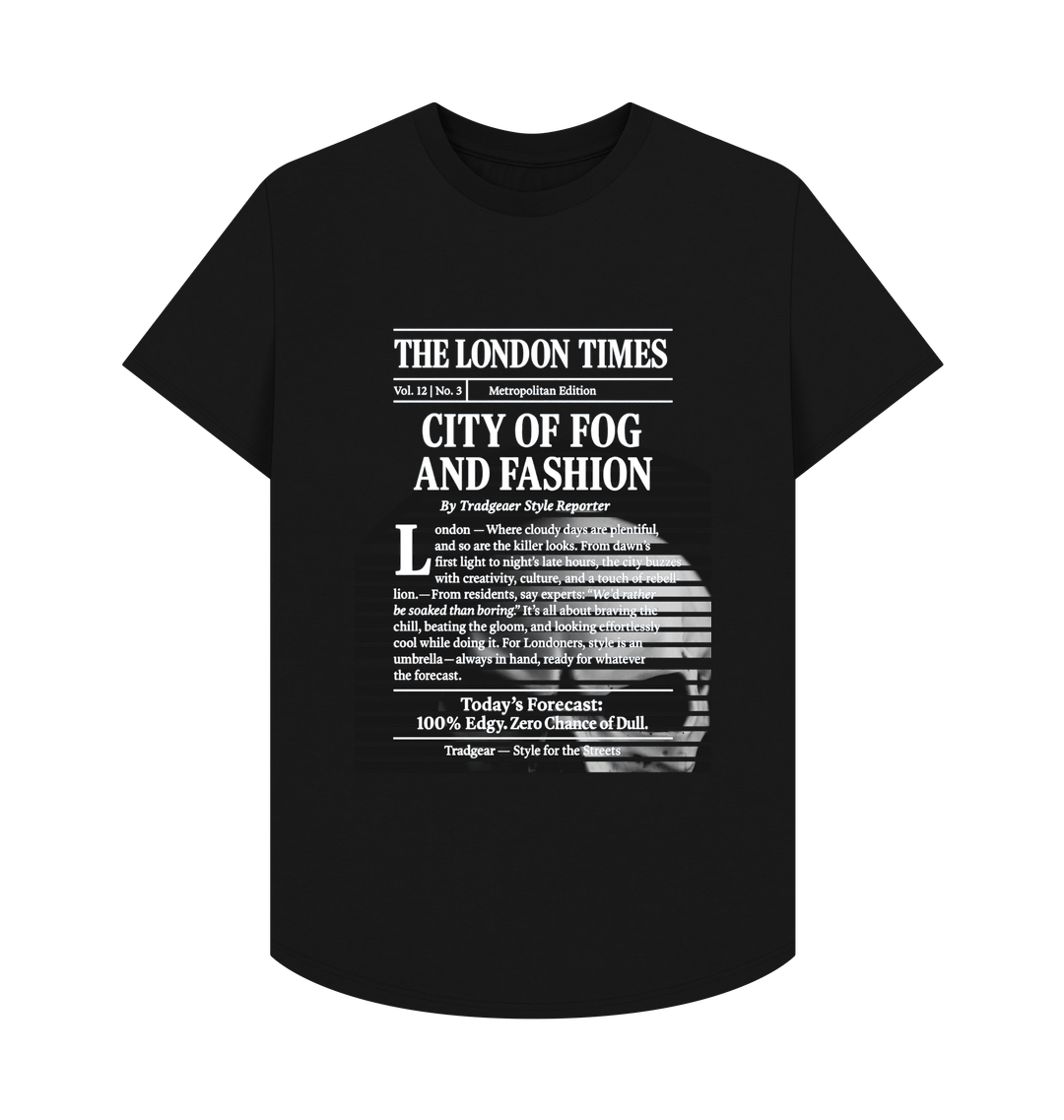 Black Printed T-shirt Front