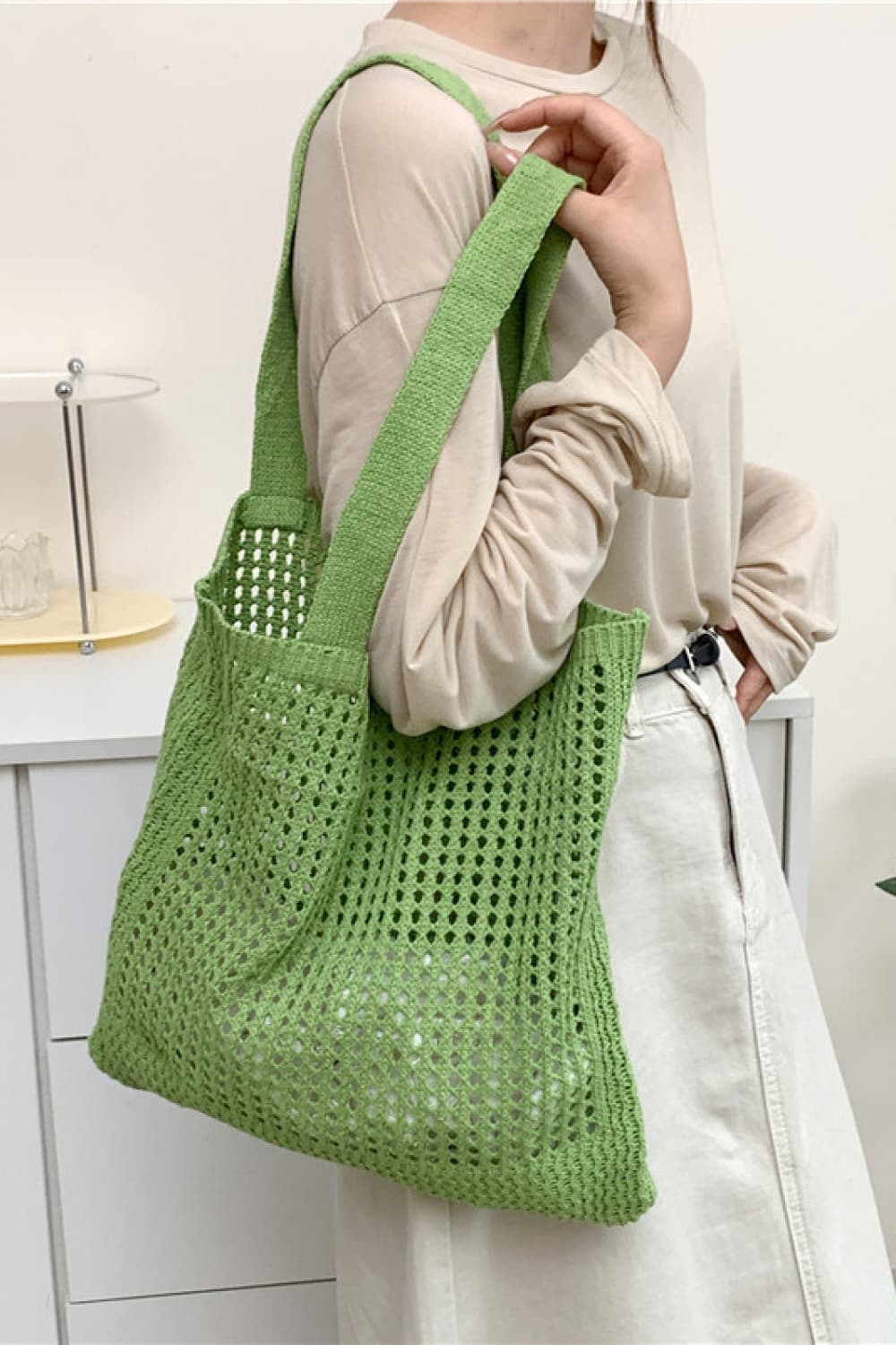 Openwork Tote Bag - Premium Tote Bags from Trendsi - Just $16.78! Shop now at Craftklart.store