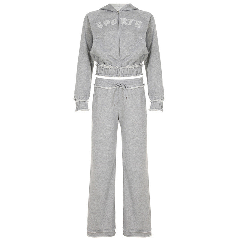 Fashion Waist-controlled Design High Top Sports Trousers Two-piece Set For Women - Craftklart.store