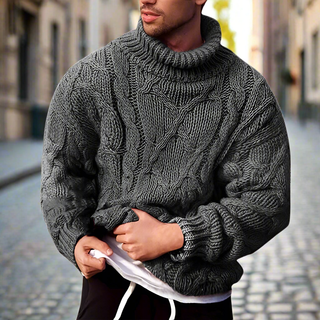Urban Artic Oversize Braided Knitted Sweater