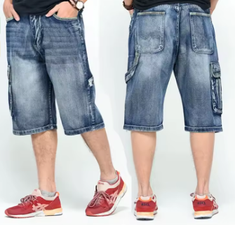 Men's Wide-leg Denim Multi Pocket Cargo Shorts - Premium Cargo Shorts from Craftklart Dropship - Just $37.36! Shop now at Craftklart.store