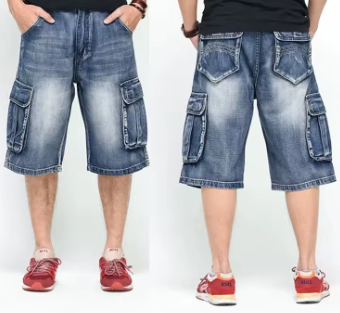 Men's Wide-leg Denim Multi Pocket Cargo Shorts - Premium Cargo Shorts from Craftklart Dropship - Just $37.36! Shop now at Craftklart.store