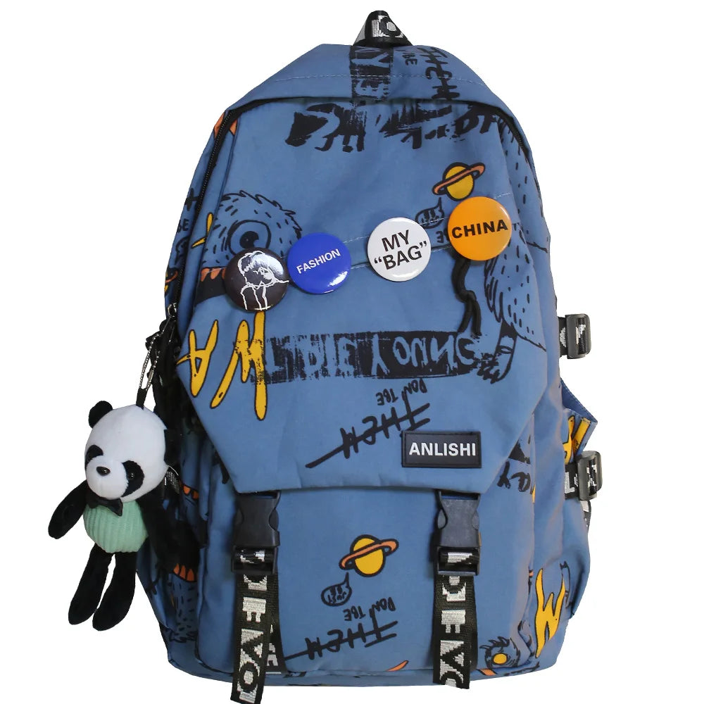 Graffiti Pattern Harajuku Styled Backpack - Premium Backpack from Craftklart.store - Just $22! Shop now at Craftklart.store