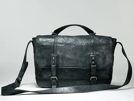 Men's Vintage Style Genuine Leather Messenger Bag - Premium Crossbody Bag from Craftklart Dropship - Just $109! Shop now at Craftklart.store